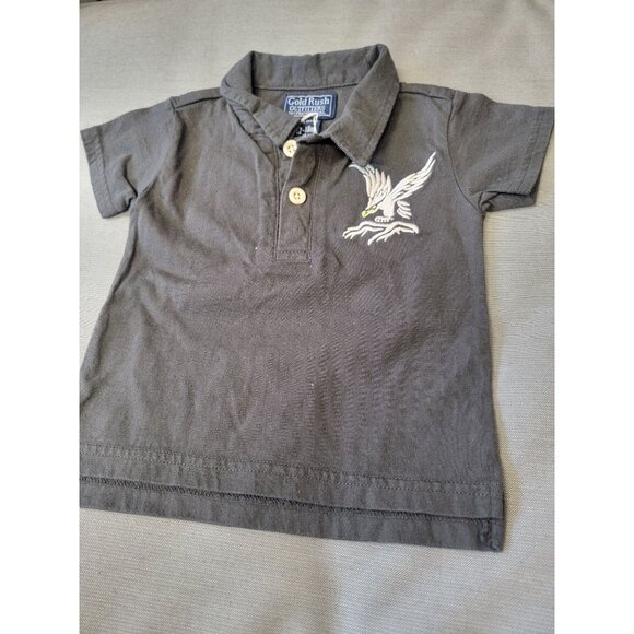 Vintage Gold Rush Outfitters Baby Polo Shirt Embroidered Eagle Design 100% Cotto - Picture 9 of 9